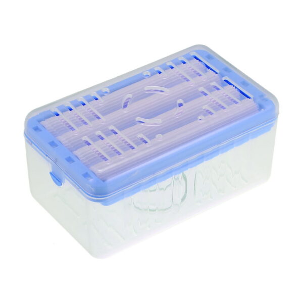 Unique Bargains Soap Dish Drain Multifunctional Soap Cleaning Storage Foaming Box Blue