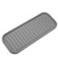 Unique Bargains Soap Dish Keep Soap Dry for Bathroom Kitchen Silicone Dark Gray 23x9cm