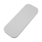 Unique Bargains Soap Dish Keep Soap Dry for Bathroom Kitchen Silicone Light Gray 23x9cm