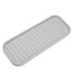 Unique Bargains Soap Dish Keep Soap Dry for Bathroom Kitchen Silicone Light Gray 23x9cm