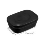 Unique Bargains Soap Dish Keep Soap Dry Soap Cleaning Storage for Bathroom Kitchen Black