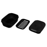 Unique Bargains Soap Dish Keep Soap Dry Soap Cleaning Storage for Bathroom Kitchen Black