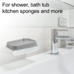 Unique Bargains Soap Dish Soap Cleaning Storage for Bathroom Kitchen Silicone Gray 2 Pcs