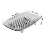 UPKOCH 1Pack Soap Dish 5.9x3.5x1.2in Grey Color For Bathroom And Kitchen Use