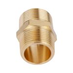 U.S. Solid 3/4 in MNPT x 3/4 in MNPT Brass Pipe Fitting Hex Nipple