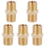 U.S. Solid 3/4 in MNPT x 3/4 in MNPT Brass Pipe Fitting Hex Nipple