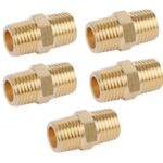 U.S. Solid 3/4 in MNPT x 3/4 in MNPT Brass Pipe Fitting Hex Nipple