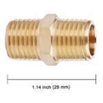 U.S. Solid 3/4 in MNPT x 3/4 in MNPT Brass Pipe Fitting Hex Nipple