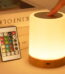 UWANTME Night Light, 5 Brightness 13 RGB Colors Table Lamps for Bedroom, 3 color Variation Modes Bedside Desk Lamp with USB Port, Portable Small Touch Night Light with Hook for...