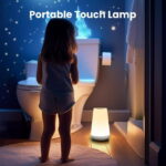 UWANTME Night Light, Dimmable Touch Lamp for Bedroom, Portable Bedside Table Lamps, 5 Brightness and 13 RGB Colors Night Light Suitable for...