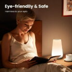 UWANTME Night Light, Dimmable Touch Lamp for Bedroom, Portable Bedside Table Lamps, 5 Brightness and 13 RGB Colors Night Light Suitable for...