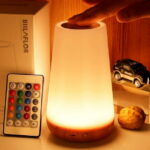 UWANTME Night Light, Dimmable Touch Lamp for Bedroom, Portable Bedside Table Lamps, 5 Brightness and 13 RGB Colors Night Light Suitable for...