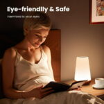 UWANTME Night Light, Dimmable Touch Lamp for Bedroom, Portable Table Bedside Desk Lamps, 5 Brightness and 13 RGB Colors, Suitable for Bedroom/Bathroom/Hallways/Living Room/Office