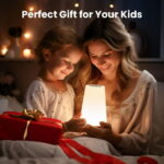 UWANTME Night Light, Dimmable Touch Lamp for Bedroom, Portable Table Bedside Desk Lamps, 5 Brightness and 13 RGB Colors, Suitable for Bedroom/Bathroom/Hallways/Living Room/Office