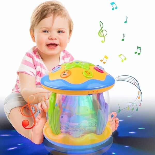 Vanmor Baby Musical Toys with Light Up for Toddlers 1 2 3, Rotating Ocean Projector Infant Toys 12-18 Month, Sitting Crawling Walking Developmental Toys for Babies, Gifts Toys...