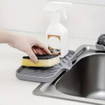 VATENICK Silicone Soap Dish, Soap Holder with Drain, Sponge Holder for Kitchen Sink, Soap Dispenser Tray, Bathroom & Kitchen Sink Organizer, Rubber Soap Dishes for Bar Soap,Soap...