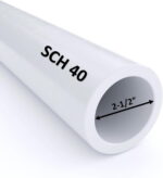 VENTRAL PVC Pipe Sch40 2.5 Inch (2.5) White Custom Length