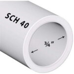 VENTRAL PVC Pipe Sch40 3/4 Inch (0.75) White Custom Length
