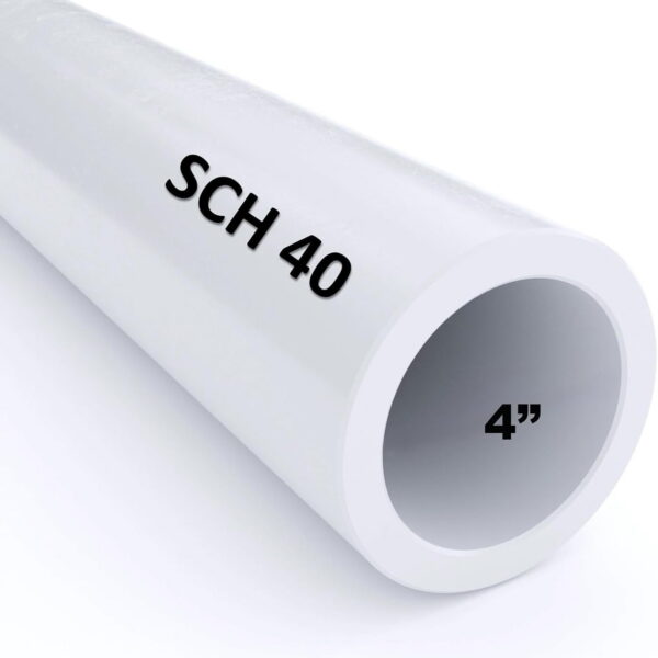 VENTRAL PVC Pipe Sch40 4 Inch (4.0) White Custom Length