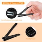 VIIWII 18pcs Nail clipper Manicure Set for Adult Professional Stainless Steel Grooming Pedicure Kit with Leather Travel Case