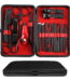 VIIWII 18pcs Nail clipper Manicure Set for Adult Professional Stainless Steel Grooming Pedicure Kit with Leather Travel Case