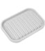 Vocoste Soap Dish Soap Cleaning Storage Keep Soap Dry for Home Bathroom Kitchen Silicone Light Gray 13.5x9cm