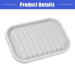 Vocoste Soap Dish Soap Cleaning Storage Keep Soap Dry for Home Bathroom Kitchen Silicone Light Gray 13.5x9cm