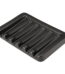 Vonpri 1Pack Self Draining Soap Dish, Ceramic Soap Container Tray, Dish Soap Holder for Kitchen, Bathroom, Shower, Quickly Drain Water, Easy to Clean Black