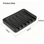 Vonpri 1Pack Self Draining Soap Dish, Ceramic Soap Container Tray, Dish Soap Holder for Kitchen, Bathroom, Shower, Quickly Drain Water, Easy to Clean Black