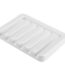Vonpri 1Pack Self Draining Soap Dish, Ceramic Soap Container Tray, Dish Soap Holder for Kitchen, Bathroom, Shower, Quickly Drain Water, Easy to Clean White