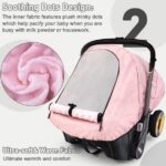 Waterproof Baby Car Seat Cover Compatible with Doona Car Seat and Stroller,Patented Windproof Car Seat Canopy for Girls, Keeps Babies Warm and Cozy(Pink)