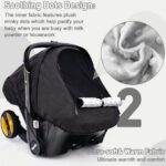 Waterproof Baby Car Seat Cover Compatible with Doona Car Seat and Stroller,Patented Windproof Car Seat Canopy for Boys & Girls, Keeps Babies Warm and Cozy(Black)