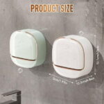 Waterproof Soap Dish with Drainage Box,2025 New Soap Dish Holder with Lid,Wall Mounted Drain Soap Box with Flip Lid,NO-Drilling Soap Dish Holder for Kitchen Sink,Bathroom,Bathtub