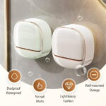 Waterproof Soap Dish with Drainage Box,2025 New Soap Dish Holder with Lid,Wall Mounted Drain Soap Box with Flip Lid,NO-Drilling Soap Dish Holder for Kitchen Sink,Bathroom,Bathtub