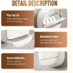 Waterproof Soap Dish with Drainage Box,2025 New Soap Dish Holder with Lid,Wall Mounted Drain Soap Box with Flip Lid,NO-Drilling Soap Dish Holder for Kitchen Sink,Bathroom,Bathtub