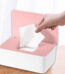 Wet Wipes Storage Box, Baby Wipes Dispenser Holder, Reusable Bathroom Wipe Container Dustproof Tissue Box Case with Lid for Home Office, White & Pink