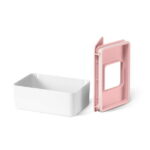 Wet Wipes Storage Box, Baby Wipes Dispenser Holder, Reusable Bathroom Wipe Container Dustproof Tissue Box Case with Lid for Home Office, White & Pink