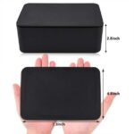 Wet Wipes Storage Box, Baby Wipes Dispenser Holder, Reusable Bathroom Wipe Container Dustproof Tissue Box Case with Lid for Home Office, Black