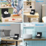 Wet Wipes Storage Box, Baby Wipes Dispenser Holder, Reusable Bathroom Wipe Container Dustproof Tissue Box Case with Lid for Home Office, Black