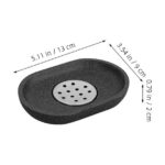 WHAMVOX Reusable Soap Dish Bar Holder For Shower Sink Tray Countertop Black
