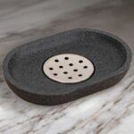 WHAMVOX Reusable Soap Dish Bar Holder For Shower Sink Tray Countertop Black