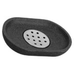WHAMVOX Reusable Soap Dish Bar Holder For Shower Sink Tray Countertop Black