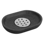 WHAMVOX Reusable Soap Dish Bar Holder For Shower Sink Tray Countertop Black