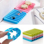Windfall Soap Dishes for Bathroom Shower Bar Soap Holder with Self Draining Tray Natural Waterfall Drain Soap Saver Flexible Bathroom Silicone Soap Dish Storage Holder Soapbox...