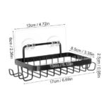 Wiueurtly Wire Hanging Shower Caddy,Bathroom Accessories,Shower Wall Soap Dish Holder Mounted Draining For Bathroom Tile Rectangle Bar Soapdish With Perforation Replacement...