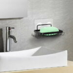 Wiueurtly Wire Hanging Shower Caddy,Bathroom Accessories,Shower Wall Soap Dish Holder Mounted Draining For Bathroom Tile Rectangle Bar Soapdish With Perforation Replacement...