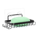 Wiueurtly Wire Hanging Shower Caddy,Bathroom Accessories,Shower Wall Soap Dish Holder Mounted Draining For Bathroom Tile Rectangle Bar Soapdish With Perforation Replacement...