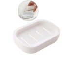 WNFJR Plastic Soap Dish, Soap Container, Double Layer Draining Soap Holder for Shower, Bathroom or Kitchen(White)
