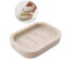 WNFJR Plastic Soap Dish, Soap Container, Double Layer Draining Soap Holder for Shower, Bathroom or Kitchen(Khaki)