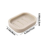 WNFJR Plastic Soap Dish, Soap Container, Double Layer Draining Soap Holder for Shower, Bathroom or Kitchen(Khaki)